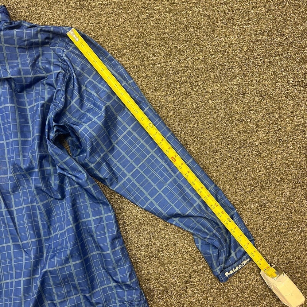 Mitchell & Ness LA Dodgers Jacket 4XL Blue Grid Plaid Windbreaker MLB Vtg Vibe‎ - Picture 14 of 16